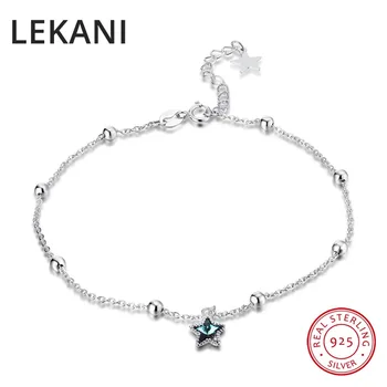 LEKANI Crystals From SWAROVSKI Beads Chain Anklets For Women 2019 Fashion Boho Handmade Sandal Bracelet Foot S925 Silver Jewelry
LEKANI Crystals From SWAROVSKI Beads Chain Anklets For Women 2019 Fashion Boho Handmade Sandal Bracelet Foot S925 Silver Jewelry