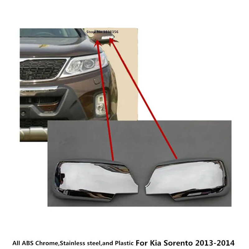 Top sale For Kia Sorento 2013 2014 ABS chrome decoration Car stick rear view Rearview Side glass Mirror Cover trim frame 2pcs
Top sale For Kia Sorento 2013 2014 ABS chrome decoration Car stick rear view Rearview Side glass Mirror Cover trim frame 2pcs