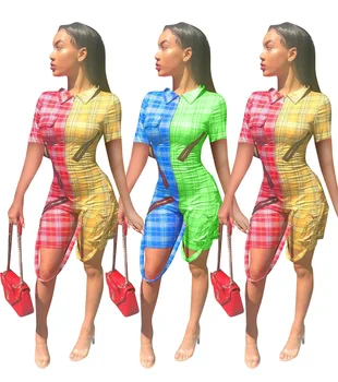 2019 women new summer short-sleeved collar down skinny knee length jumpsuit beach bohemian jumpsuit sexy romper ZH5076
2019 women new summer short-sleeved collar down skinny knee length jumpsuit beach bohemian jumpsuit sexy romper ZH5076