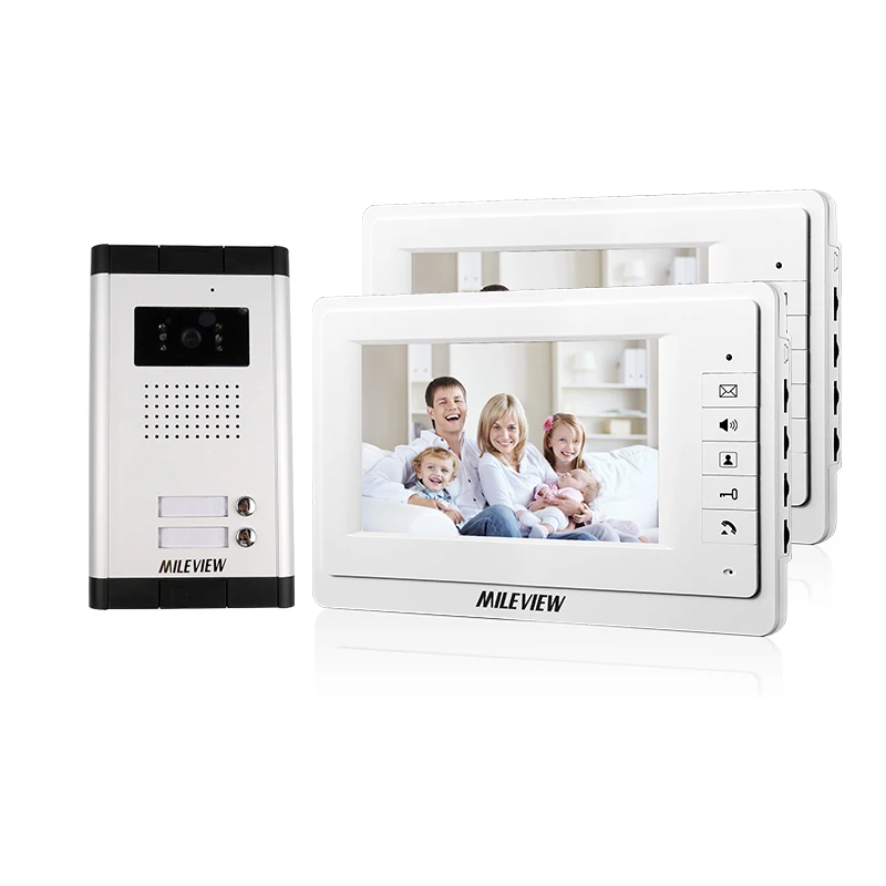 MILEVIEW New 7" Video Intercom Apartment Door Phone System 2 White Monitors 1 HD Camera for 2 Household In Stock FREE SHIPPING
MILEVIEW New 7" Video Intercom Apartment Door Phone System 2 White Monitors 1 HD Camera for 2 Household In Stock FREE SHIPPING