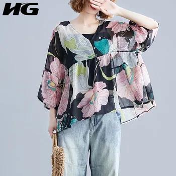 HG Print Plus Size Blouse Women Floral Splice Loose Leisure V Neck Fashion Joker 2019 New Autumn Shirts Ladies ZYQ1249
HG Print Plus Size Blouse Women Floral Splice Loose Leisure V Neck Fashion Joker 2019 New Autumn Shirts Ladies ZYQ1249