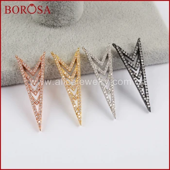 BOROSA Mix Color CZ Micro Pave Arrowhead Connector Double Bails for Necklace DIY Jewelry High Quality Fashion Jewelry WX756
BOROSA Mix Color CZ Micro Pave Arrowhead Connector Double Bails for Necklace DIY Jewelry High Quality Fashion Jewelry WX756