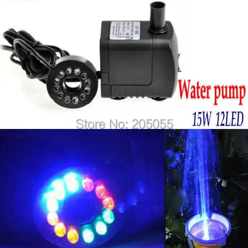 15W 12LED Hydroponic Water Pump Submersible Aquarium waterproof for Fish Tank Garden pond fountain Indoor Outdoor colorful
15W 12LED Hydroponic Water Pump Submersible Aquarium waterproof for Fish Tank Garden pond fountain Indoor Outdoor colorful