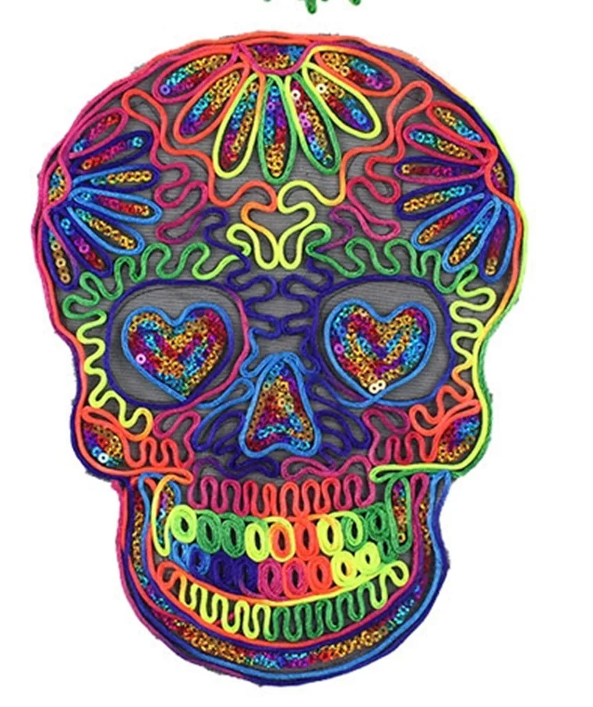 Wholesale Lot Large Rainbow emboidered sequin skull sewing on patch DIY Sewing Knitting Supplies 23x30cm
Wholesale Lot Large Rainbow emboidered sequin skull sewing on patch DIY Sewing Knitting Supplies 23x30cm