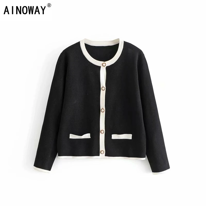 Vintage Chic women Autumn deep V-neck long sleeve cardigan sweaters ladies loose retro contrast color knitted sweater oversize
Vintage Chic women Autumn deep V-neck long sleeve cardigan sweaters ladies loose retro contrast color knitted sweater oversize