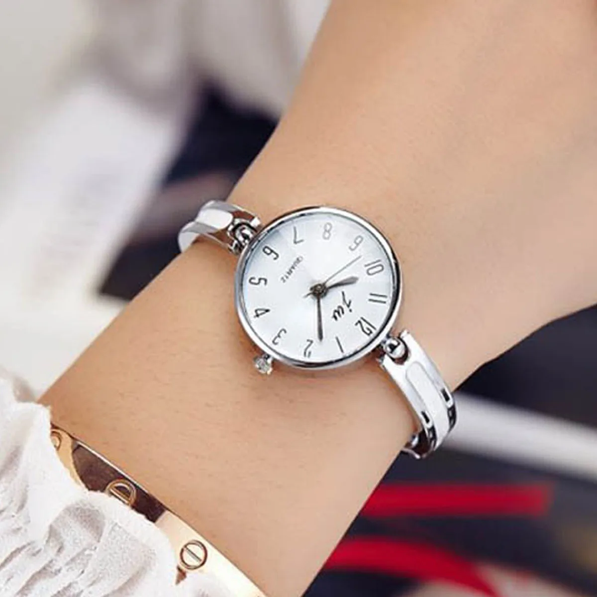 Women Lady Casual Fashion Stainless Steel Bracelet Watches Luxury Montres Analog Quartz Wrist Watch Gift Shellhard Relogio