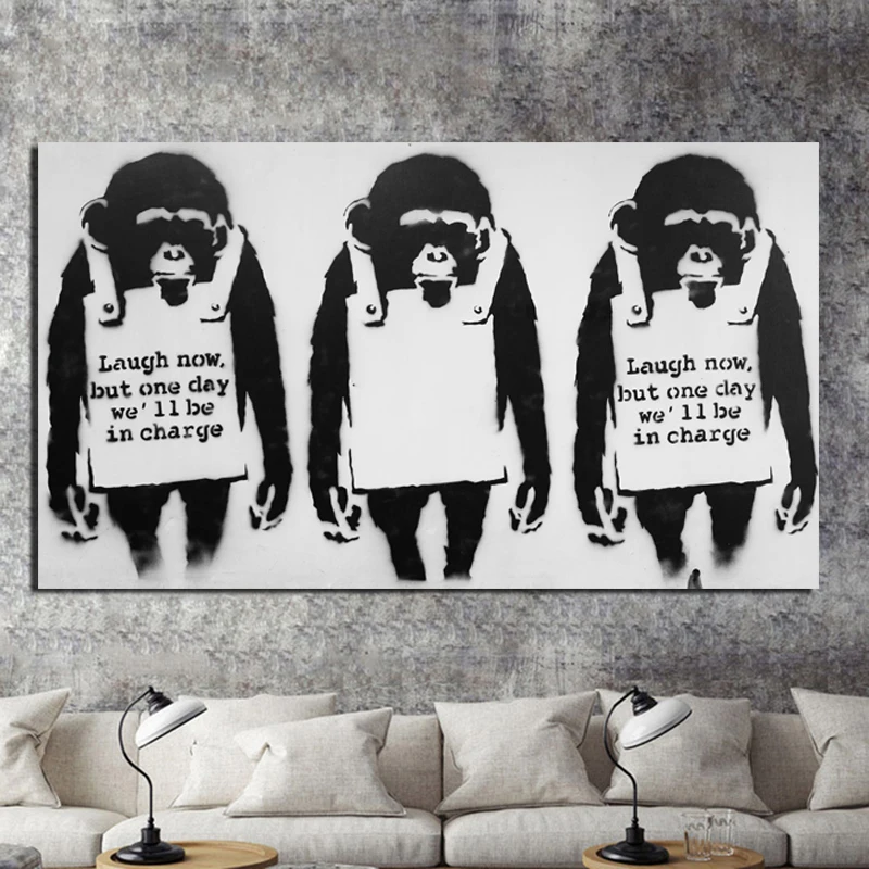 Banksy Art Three Orangutans Canvas Painting Prints Living Room Home Decoration Modern Wall Art Oil Painting Posters Pictures HD
Banksy Art Three Orangutans Canvas Painting Prints Living Room Home Decoration Modern Wall Art Oil Painting Posters Pictures HD