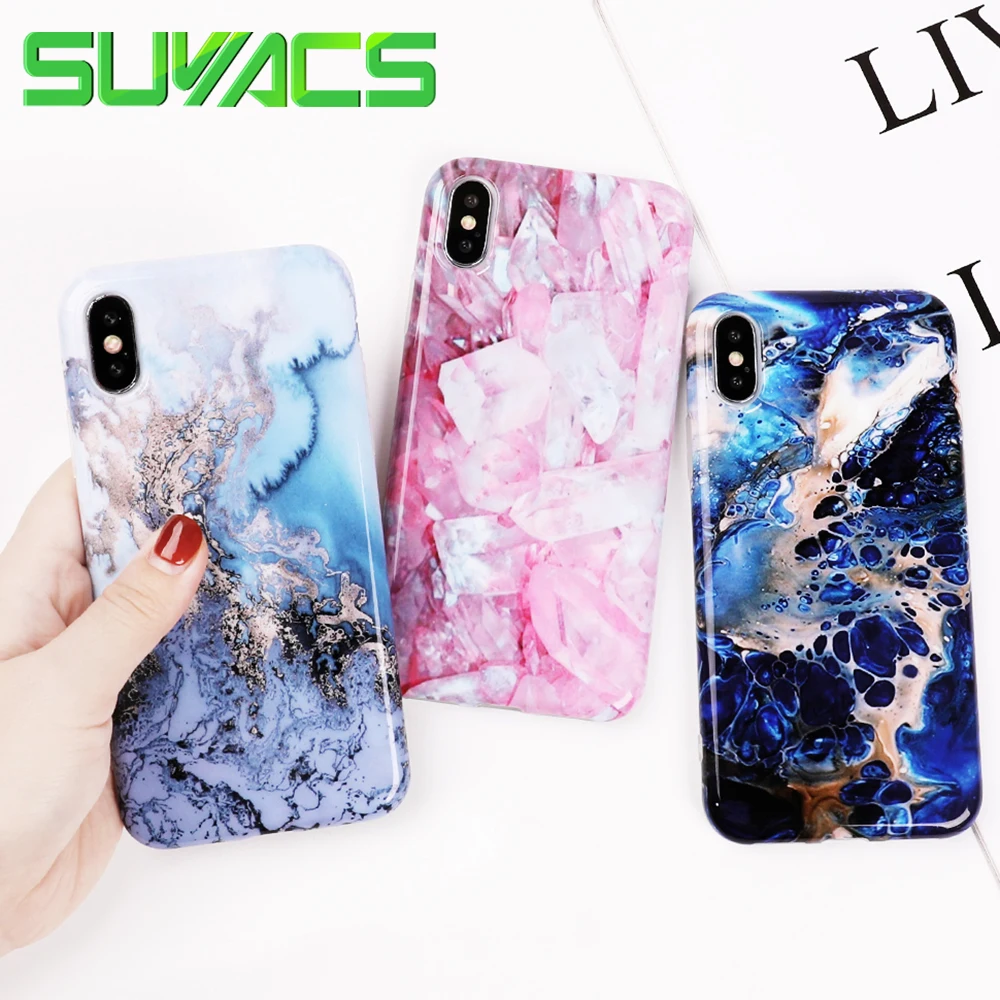 SUYACS Phone Case For iPhone XS MAX XR 6S 7 8 Plus X Glossy Fashion Cool Marble Soft IMD Graphic Phone Back Cover Cases Coque
SUYACS Phone Case For iPhone XS MAX XR 6S 7 8 Plus X Glossy Fashion Cool Marble Soft IMD Graphic Phone Back Cover Cases Coque