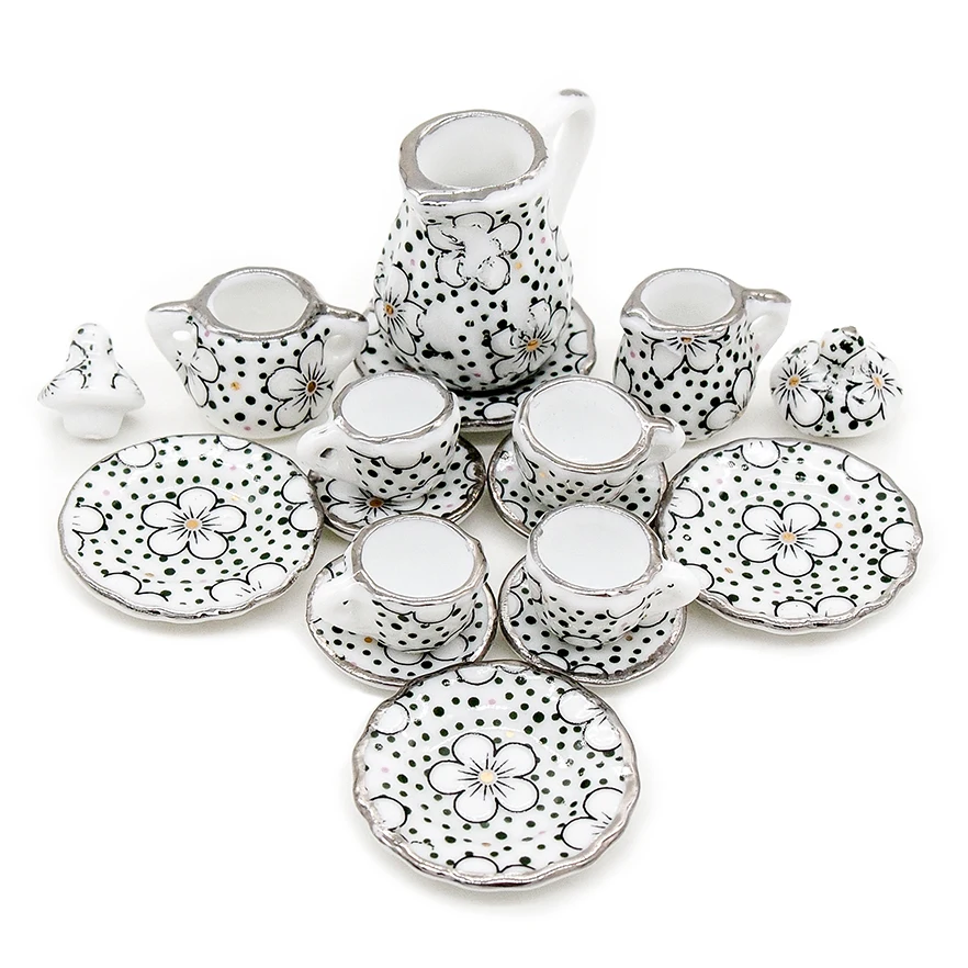 Odoria 1:12 Miniature 15pcs Porcelain Tea Cup Set Chintz Flower Tableware Kitchen Dollhouse (14 Patterns for your choice)
Odoria 1:12 Miniature 15pcs Porcelain Tea Cup Set Chintz Flower Tableware Kitchen Dollhouse (14 Patterns for your choice)