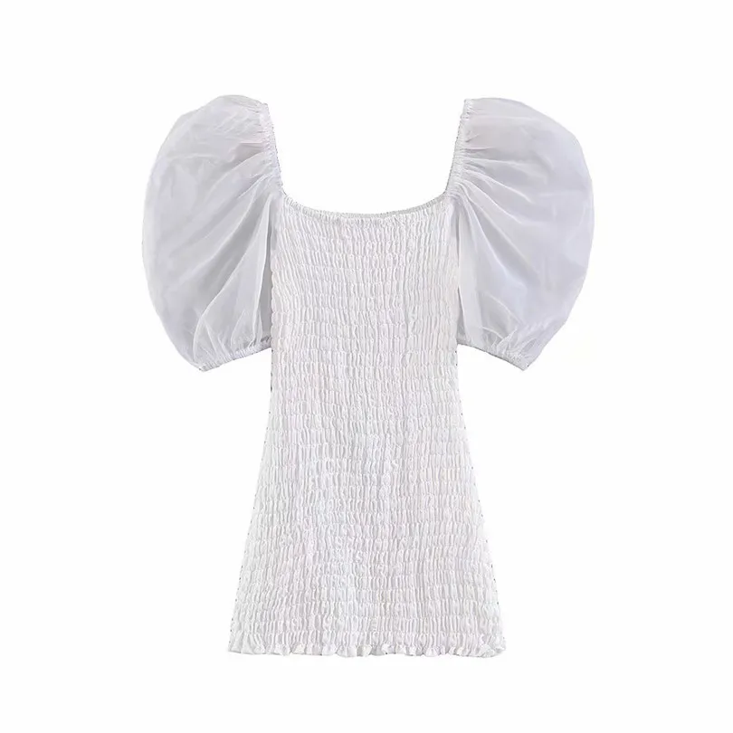 women solid pleated stretchy mini dress square collar puff sleeve bow tie design slim fit female chic A line dresses
women solid pleated stretchy mini dress square collar puff sleeve bow tie design slim fit female chic A line dresses