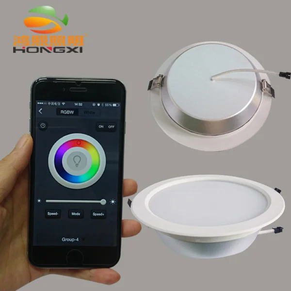 New 12W remote or WIFI control RGB +white+warm white brightness color CCT adjustable led down light
New 12W remote or WIFI control RGB +white+warm white brightness color CCT adjustable led down light