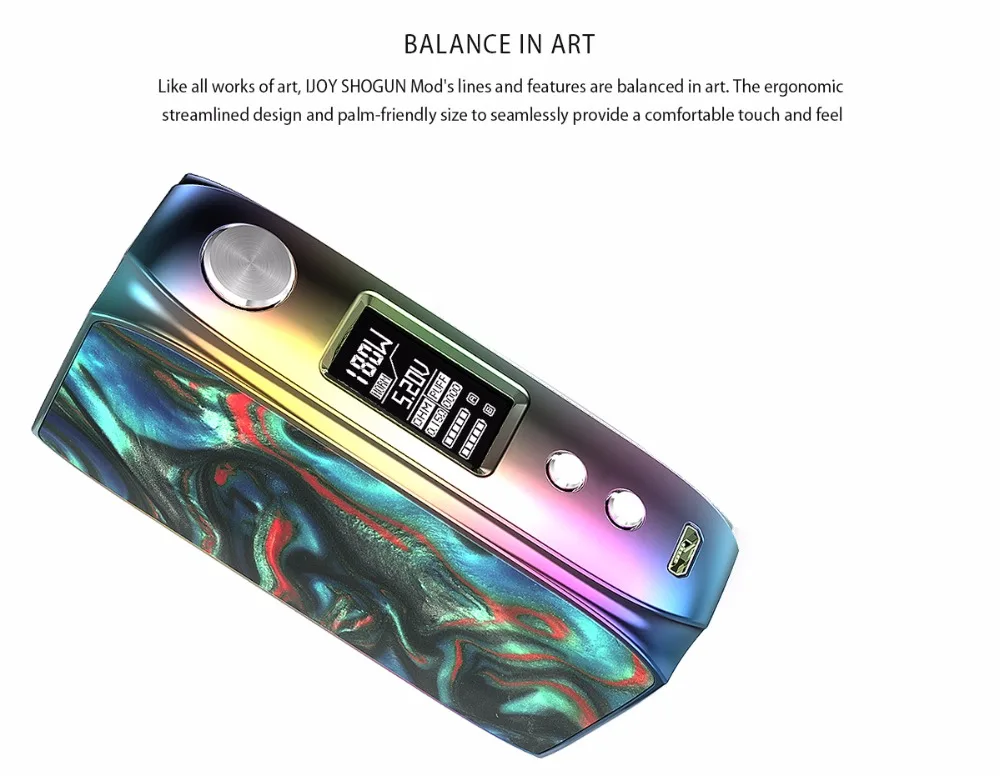 Original E Cigarette IJOY SHOGUN UNIV KIT Vape 180W Shogun Univ Box Mod Vape with 5.5ml Katana Subohm Tank Vaporizer 01 (10)