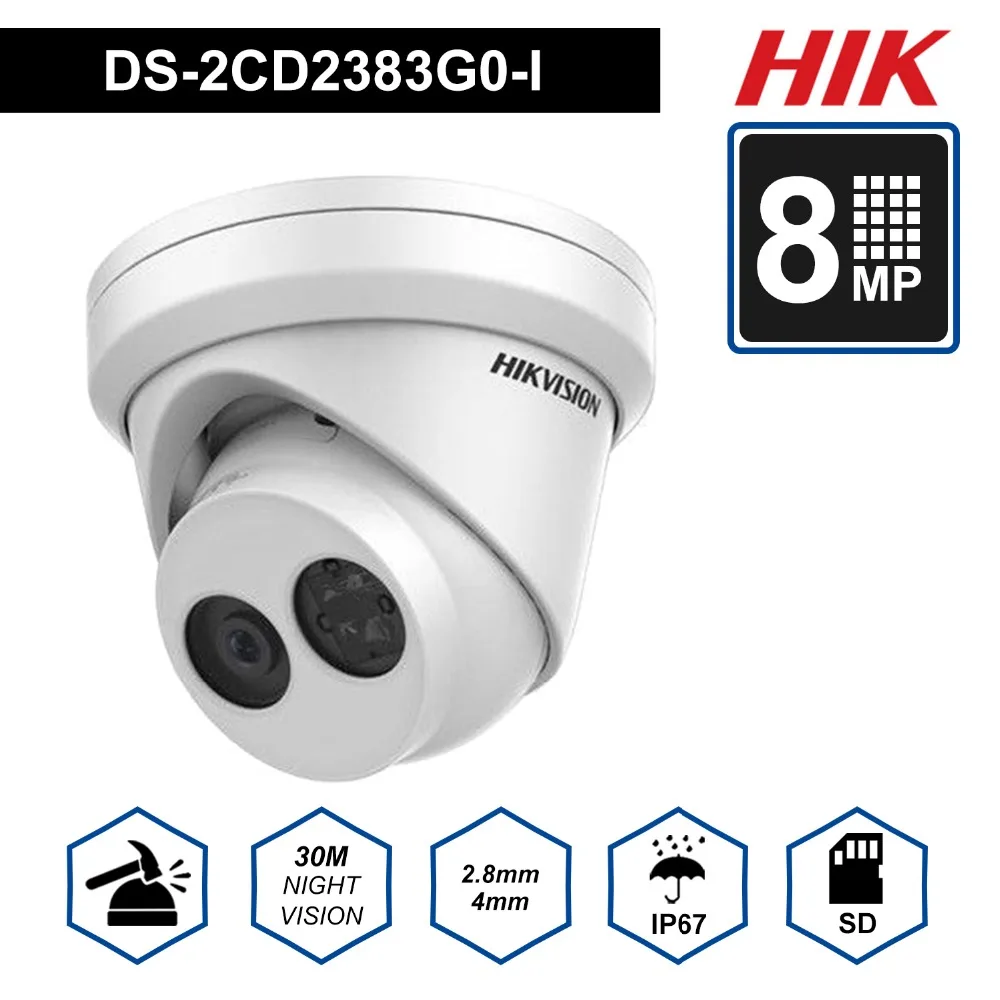 Hik English NEW Video Surveillance POE Camera Outdoor DS-2CD2383G0-I 8MP IR 30m Turret IP Camera H.265+ with 2 Behavior Analysis
Hik English NEW Video Surveillance POE Camera Outdoor DS-2CD2383G0-I 8MP IR 30m Turret IP Camera H.265+ with 2 Behavior Analysis