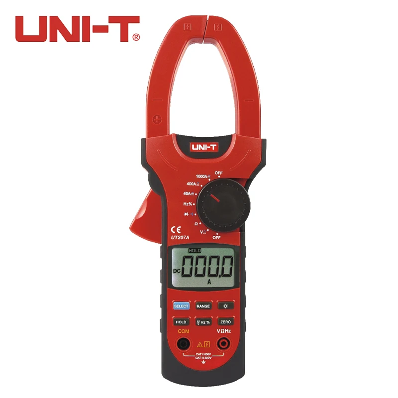 UNI T UT207A 1000A Digital Clamp Meter 4000 Count AC DC Multimeter Auto Pincers Volt Amp Ohm Frequency Diode tester LCD Backlit
UNI T UT207A 1000A Digital Clamp Meter 4000 Count AC DC Multimeter Auto Pincers Volt Amp Ohm Frequency Diode tester LCD Backlit