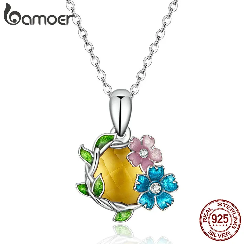 bamoer Crystal Enamel Flower Pendant Chain Necklaces for Women Small Design French Style Sterling Silver 925 Jewelry BSN104
bamoer Crystal Enamel Flower Pendant Chain Necklaces for Women Small Design French Style Sterling Silver 925 Jewelry BSN104