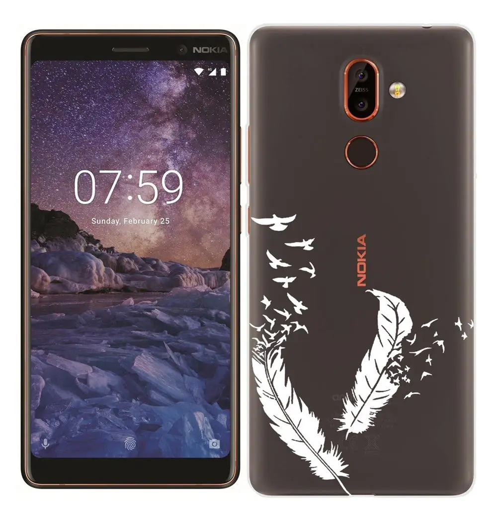Soft TPU Case for Nokia 7 Plus Smart Back Cover for Nokia 3 5 6 7 8 Painted ShockProof Fundas for Nokia 2.1 3.1 5.1 6.1 Silicone (16)