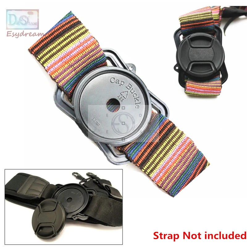 

52mm 67mm 58mm / 43mm 52mm 55mm / 40.5 49mm 62mm / 72 77 82 Universal Anti-losing Camera Lens Cap Holder Keeper Buckle On Strap