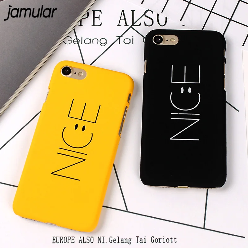 JAMULAR Simple Letter Nice Phone Shell Hard Case for iphone 8 X 6 6s Plus 5s SE Smiling Face Cover for iPhone 7 6 6s Plus Fundas
JAMULAR Simple Letter Nice Phone Shell Hard Case for iphone 8 X 6 6s Plus 5s SE Smiling Face Cover for iPhone 7 6 6s Plus Fundas