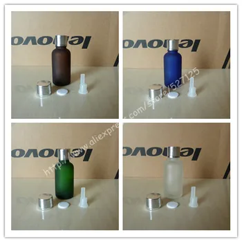 30ml frosted clear/green/brown/blue glass bottle with shiny silver aluminum screw cap(lines),essential oil bottle.
30ml frosted clear/green/brown/blue glass bottle with shiny silver aluminum screw cap(lines),essential oil bottle.