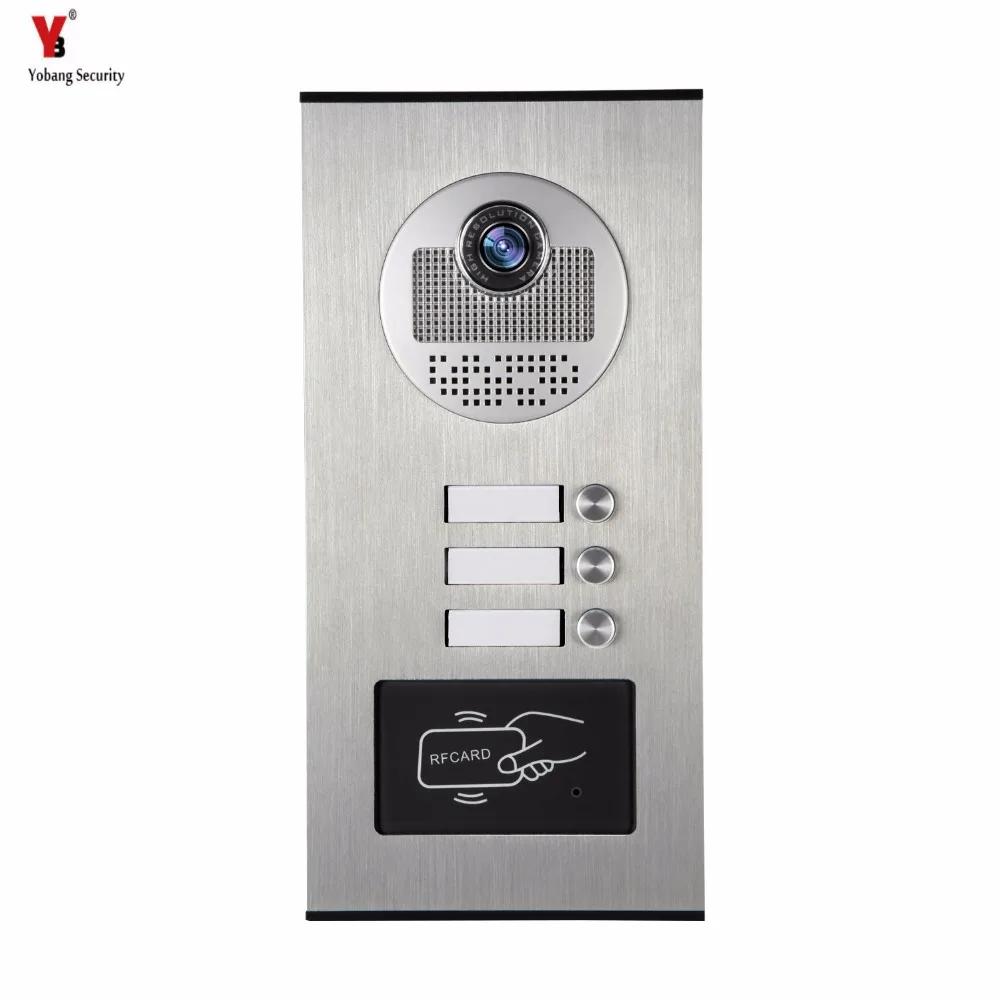 Yobang Security Metal Aluminum Outdoor RFID Access Door Camera For 3 Units Apartment Video Intercom Doorbell Door Phone System
Yobang Security Metal Aluminum Outdoor RFID Access Door Camera For 3 Units Apartment Video Intercom Doorbell Door Phone System