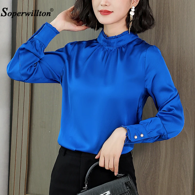 Elegant Shirts Women Blouses 2018 New Top Silk Petal Sleeve Blouse Tops Office Spring Ladies OL Work Wear Casual Blusa Shirt
Elegant Shirts Women Blouses 2018 New Top Silk Petal Sleeve Blouse Tops Office Spring Ladies OL Work Wear Casual Blusa Shirt