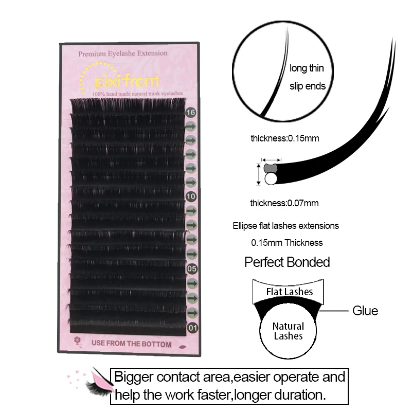16rows Splip Tips Matte Flat Eyelash Extensions, Silk Ellipse Flat Individual Lashes,false mink eyelashes Volume Looking
16rows Splip Tips Matte Flat Eyelash Extensions, Silk Ellipse Flat Individual Lashes,false mink eyelashes Volume Looking