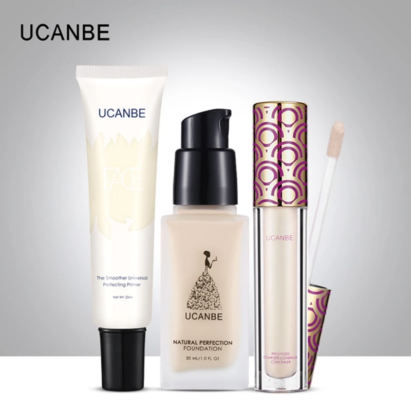 UCANBE Brand Face Base Makeup Sets Natural Long Lasting Moisturizing Cover Flaws Primer Foundation Concealer Cosmetic Base Set
UCANBE Brand Face Base Makeup Sets Natural Long Lasting Moisturizing Cover Flaws Primer Foundation Concealer Cosmetic Base Set