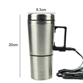 12V Stainless Steel Heated Drink Boiling Mug Coffee Tea Water Cup Electric Kettle
12V Stainless Steel Heated Drink Boiling Mug Coffee Tea Water Cup Electric Kettle