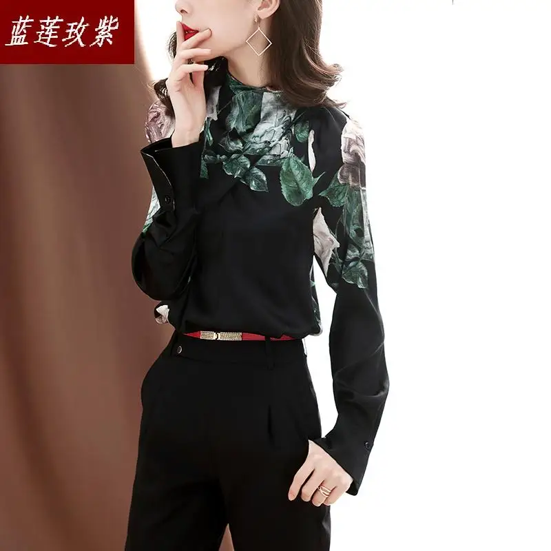 female 2019 new spring and autumn silk shirts blouses women's fashion slim stand collar long sleeve silk shirt ladies blouse
female 2019 new spring and autumn silk shirts blouses women's fashion slim stand collar long sleeve silk shirt ladies blouse