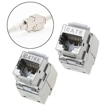 Networking tools 1Pc RJ45 Keystone Cat6 Cat6A Shielded FTP Zinc Alloy Module Keystone Jack Network Connector Adapter
Networking tools 1Pc RJ45 Keystone Cat6 Cat6A Shielded FTP Zinc Alloy Module Keystone Jack Network Connector Adapter