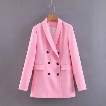 Women Pink Suit Jacket Formal Blazer Double Breasted Pocket Women Blazer Work Office Business Suit Outwear Retro Suits Coat
Women Pink Suit Jacket Formal Blazer Double Breasted Pocket Women Blazer Work Office Business Suit Outwear Retro Suits Coat