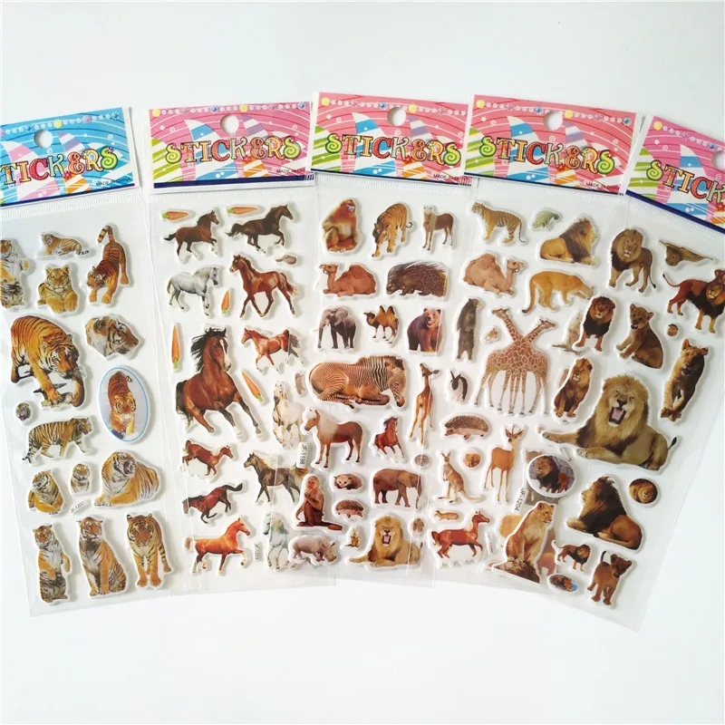 6 sheets 3D animal Lion Tiger Cartoon Dinosaur stickers diary PVC puffy reward kids lot educational bubble stickers for child
6 sheets 3D animal Lion Tiger Cartoon Dinosaur stickers diary PVC puffy reward kids lot educational bubble stickers for child
