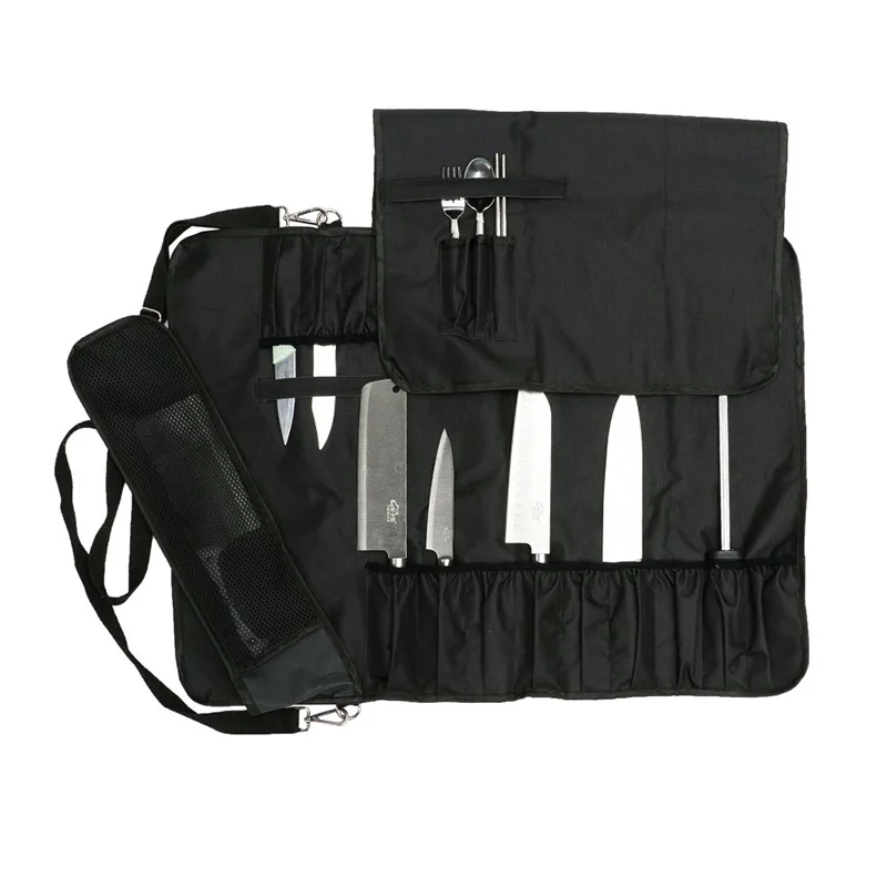 Chef Cutlery Bag With 11 Slots Roll Bag Multi-function with Handle Shoulder Strap Mesh Holder Store
Chef Cutlery Bag With 11 Slots Roll Bag Multi-function with Handle Shoulder Strap Mesh Holder Store
