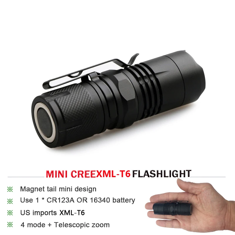 mini flashlight with strong magnet zoom xml t6 lantern led zaklamp torch flashlight lampe torche rechargeable work hand lamp
mini flashlight with strong magnet zoom xml t6 lantern led zaklamp torch flashlight lampe torche rechargeable work hand lamp