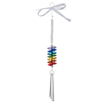 H&D Chakra Home Decor 76mm Crystal Pendant Suncatcher Feng Shui Prisms Pendant Pendulum Hanging Drop Window Decor Rainbow Maker
H&D Chakra Home Decor 76mm Crystal Pendant Suncatcher Feng Shui Prisms Pendant Pendulum Hanging Drop Window Decor Rainbow Maker