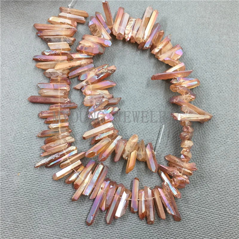 MY0782 Mix Sizes Matte Orange Crystal Quartz Titanium Stick Beads,Rough Quartz Healing Spike Point Beads,Raw Quartz Drilled bead
MY0782 Mix Sizes Matte Orange Crystal Quartz Titanium Stick Beads,Rough Quartz Healing Spike Point Beads,Raw Quartz Drilled bead