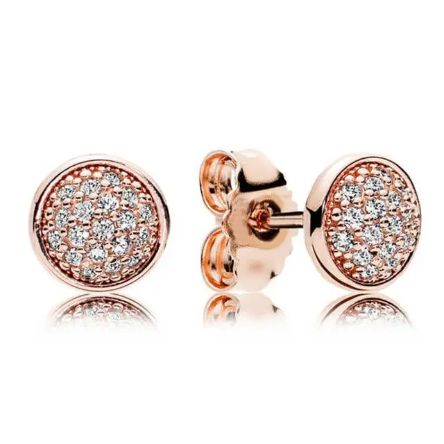 New 925 Sterling Silver Earring Rose Dazzling Droplets With Crystal Stud Earring For Women Wedding Gift Fine Diy Jewelry
New 925 Sterling Silver Earring Rose Dazzling Droplets With Crystal Stud Earring For Women Wedding Gift Fine Diy Jewelry