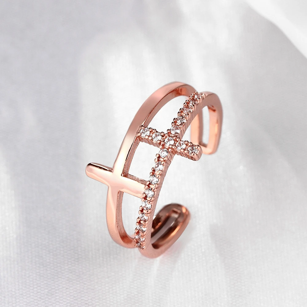 Fashion Classic Cross Gold color Crystal Jewelry Adjustable Rings For Women Girls Party Valentine's Bague Bijoux Gifts
Fashion Classic Cross Gold color Crystal Jewelry Adjustable Rings For Women Girls Party Valentine's Bague Bijoux Gifts
