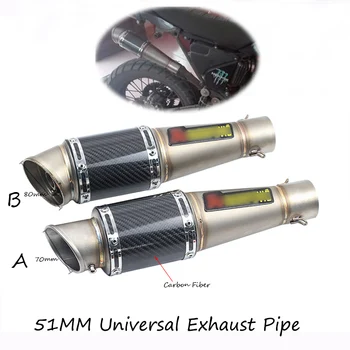 Motorcycle Exhaust Muffler Pipe Carbon Fiber 51mm Universal Silencer Exhaust Pipe With Removable DB Killer Moto Modified Escape
Motorcycle Exhaust Muffler Pipe Carbon Fiber 51mm Universal Silencer Exhaust Pipe With Removable DB Killer Moto Modified Escape