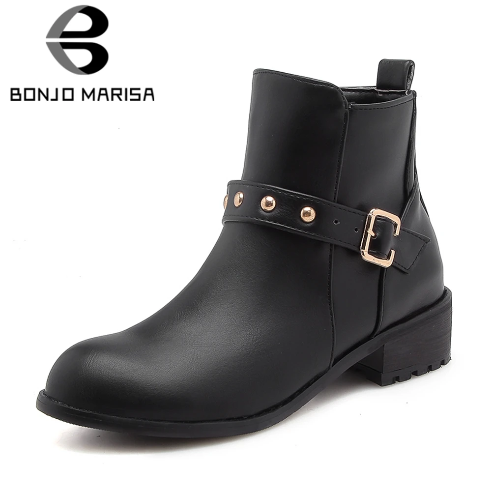 BONJOMARISA Sweet Round Toe women's Ankle Chelsea Boots Women Autumn 2018 Plus Size 34-48 Rivet Casual Med Heels Shoes Woman
BONJOMARISA Sweet Round Toe women's Ankle Chelsea Boots Women Autumn 2018 Plus Size 34-48 Rivet Casual Med Heels Shoes Woman