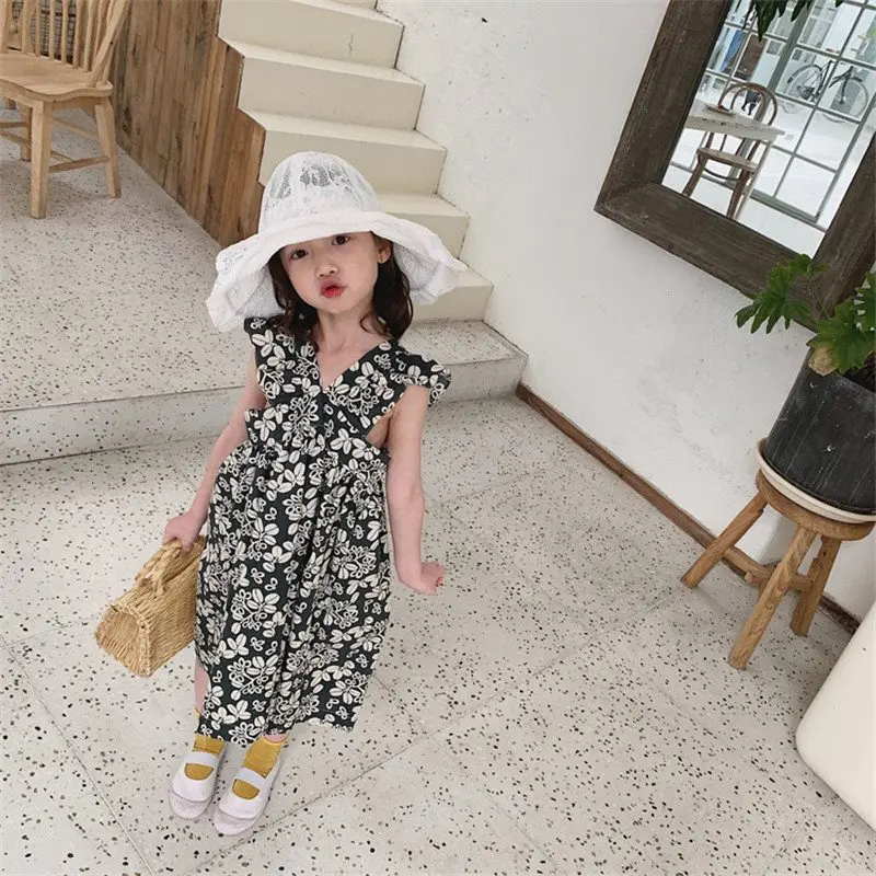Summer Cute Baby Girls White Flower Black Dress Ruffles Sleeve Wear Party Cherry Brand Boutique Dress for Girls Dress Clothes
Summer Cute Baby Girls White Flower Black Dress Ruffles Sleeve Wear Party Cherry Brand Boutique Dress for Girls Dress Clothes