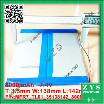 Safety Packing (Level 4) 7.4V 8000mAH Li-ion( Polymer lithiumion) battery for GPS, Tablet PC 3.5*138*142mm
Safety Packing (Level 4) 7.4V 8000mAH Li-ion( Polymer lithiumion) battery for GPS, Tablet PC 3.5*138*142mm