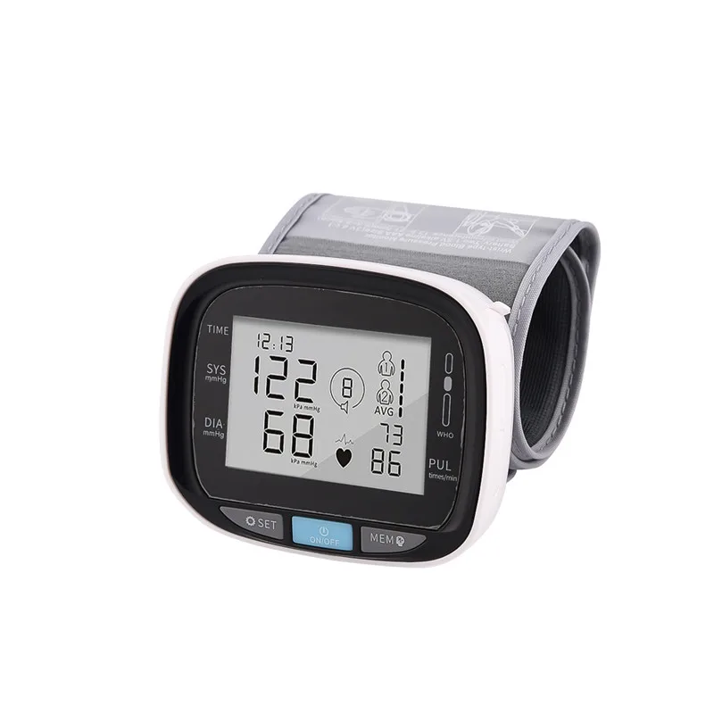 

Home Wrist Blood Pressure Monitor Automatic LCD display Gauge Wrist Blood Pressure Meter Heart Rate Pulse pulsometer Tonometer