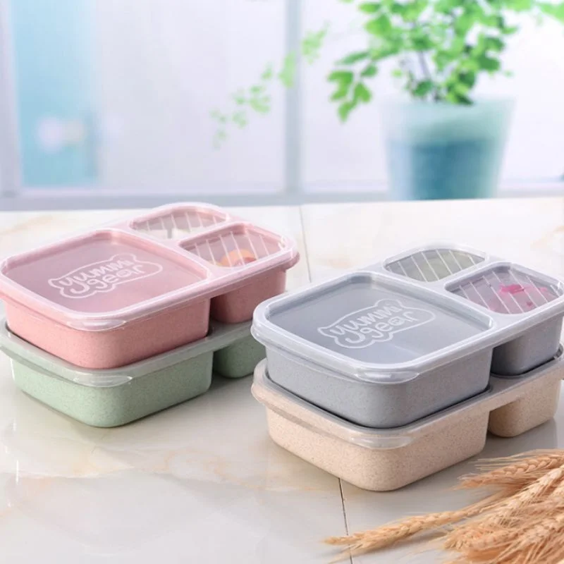 Lunch Wheat Straw Box 3 Grid With Lid Microwave Food Box Biodegradable Storage Container Lunch Bento Boxes Dinnerware Sets
Lunch Wheat Straw Box 3 Grid With Lid Microwave Food Box Biodegradable Storage Container Lunch Bento Boxes Dinnerware Sets