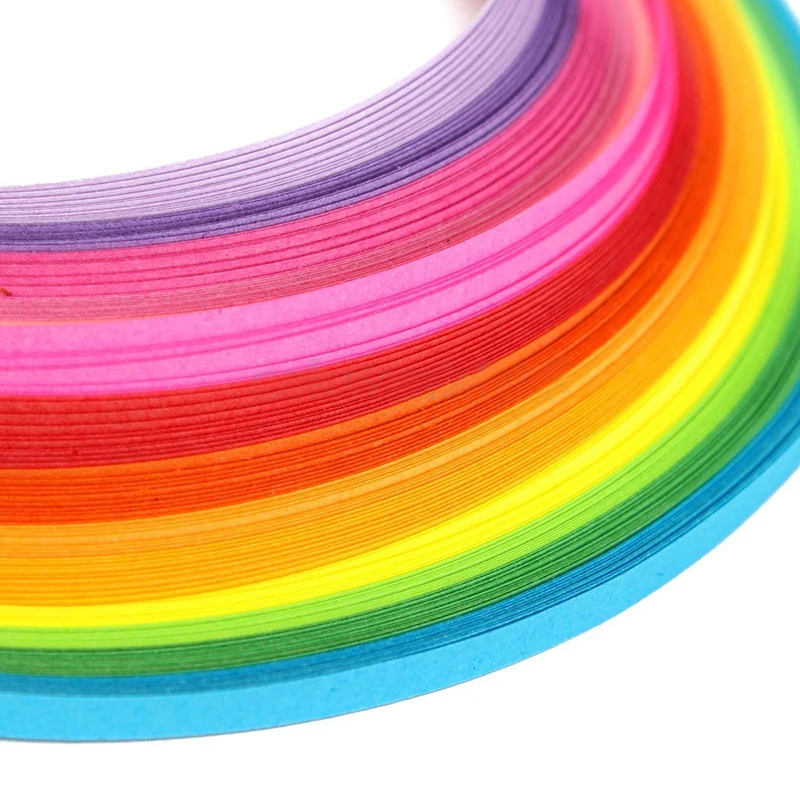 160 Strips Color Paper Quilling Rolling Tool 2 Sizes 5mmx540mm/3mmx390mm For Papercraft DIY Craft
