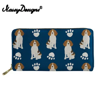 Noisydesigns Beagles Dog Print Purse Women Clutch Cash Wallets Ladies Cartoon Puppy Leather Wallet for Females Cute Coin Pocket