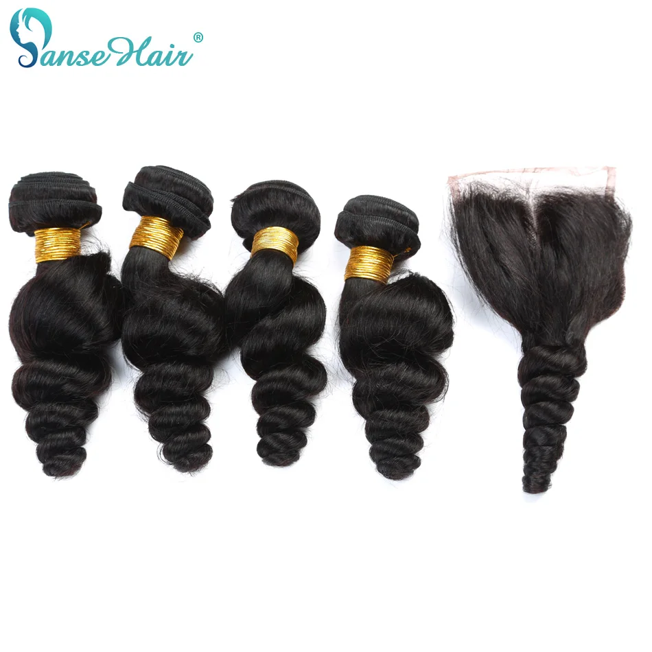 Panse Hair Mongolian Loose Wave Hair 4 Bundles Hair With Closure Customized 8 To 30 Inches 100% Human Hair Non Remy
Panse Hair Mongolian Loose Wave Hair 4 Bundles Hair With Closure Customized 8 To 30 Inches 100% Human Hair Non Remy