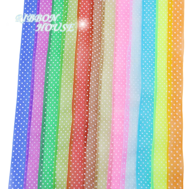 (50 yards/roll) 25mm dots organza ribbon wholesale gift wrapping decoration lace ribbons
(50 yards/roll) 25mm dots organza ribbon wholesale gift wrapping decoration lace ribbons