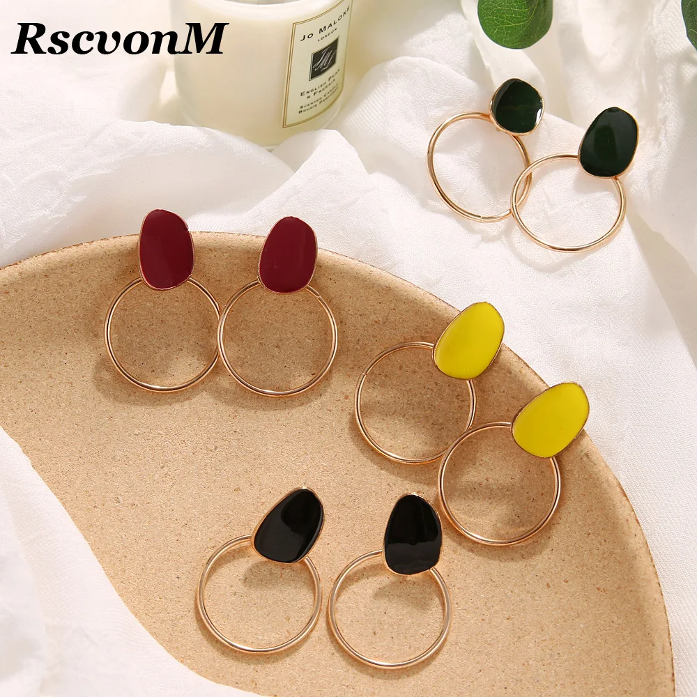 RscvonM New Design Vintage Colorful Enamel Geometric Asymmetric Oval Round Long Stud Earrings for Women Girl Jewerly Gifts
RscvonM New Design Vintage Colorful Enamel Geometric Asymmetric Oval Round Long Stud Earrings for Women Girl Jewerly Gifts