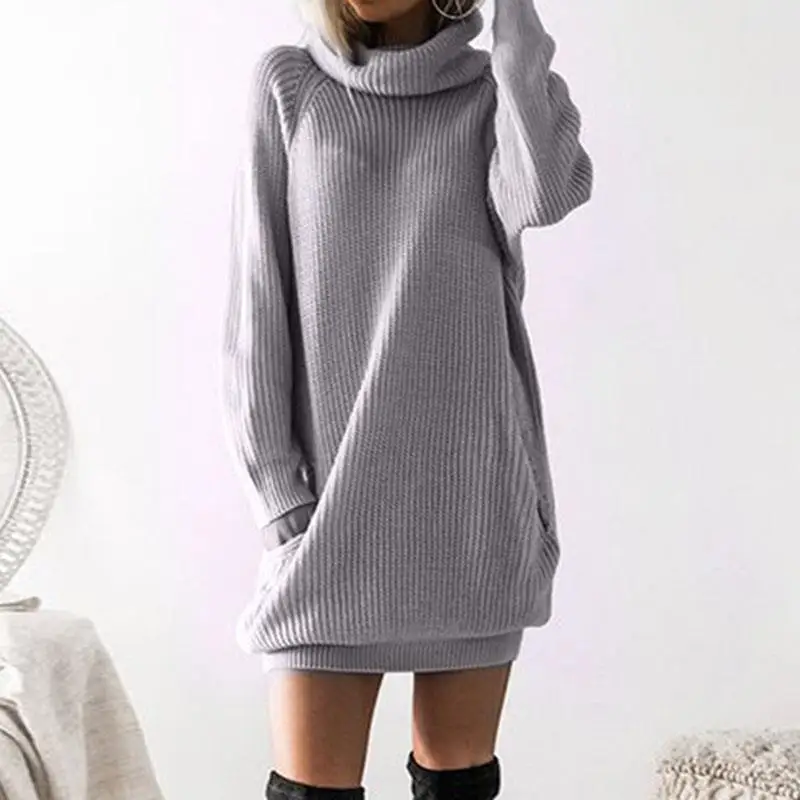 Autumn Winter Long Sleeve Sweater Dress Women Sexy Turtleneck Casual Knitted Dresses Party Dress WS5300V
Autumn Winter Long Sleeve Sweater Dress Women Sexy Turtleneck Casual Knitted Dresses Party Dress WS5300V